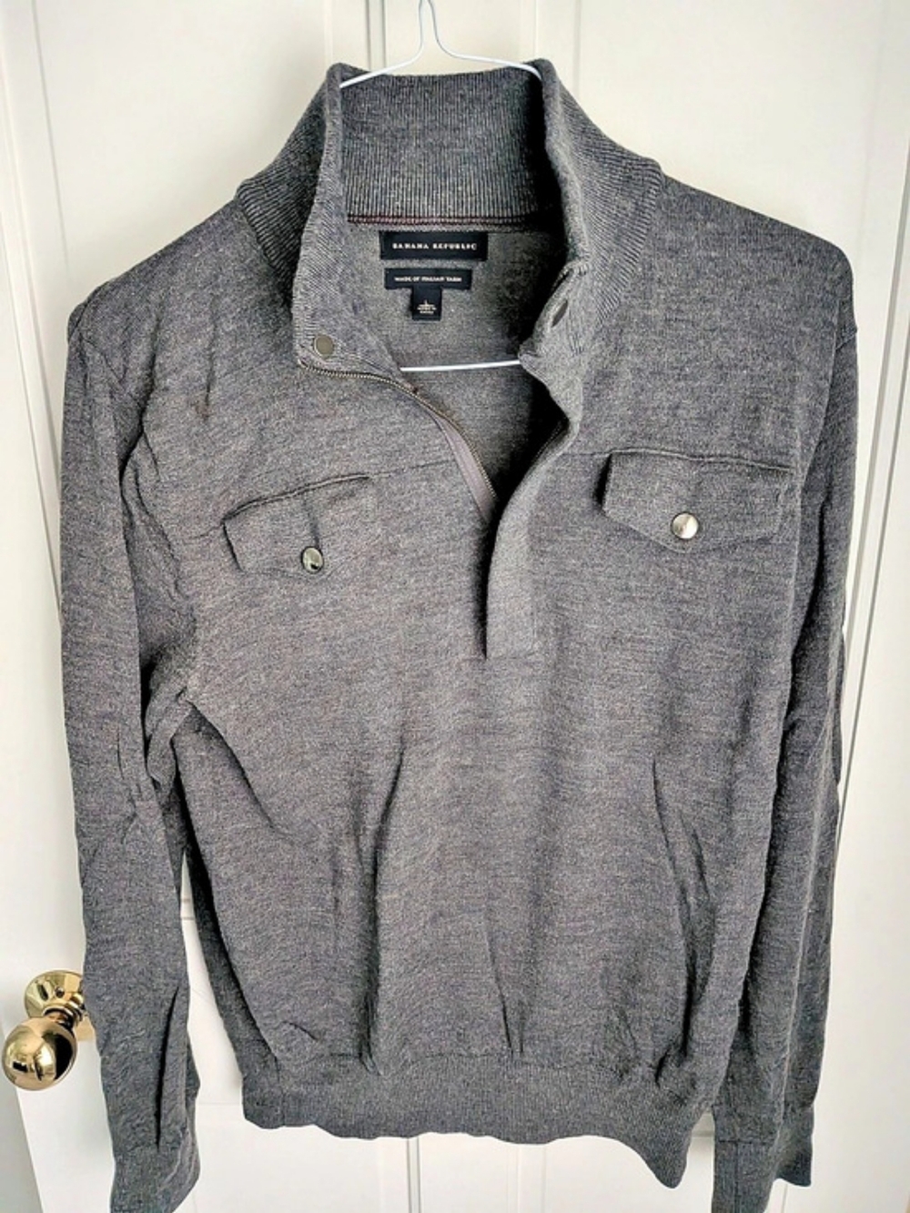Banana Republic Men's Gray Quarter Zip Like New